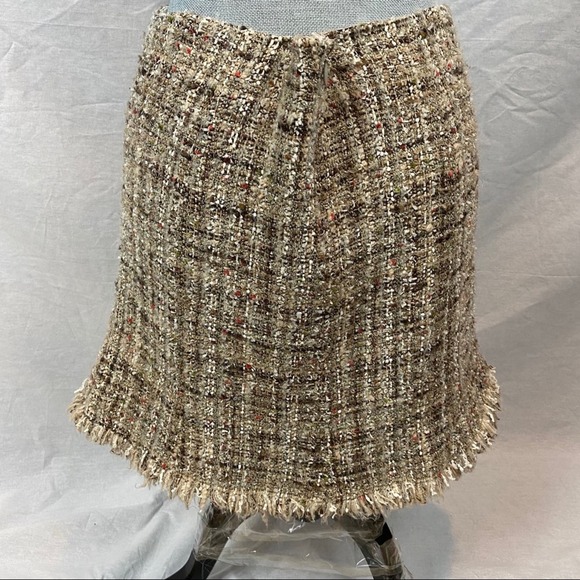 Avenue Montaigne Gold & BrownTweed Skirt - Picture 3 of 16